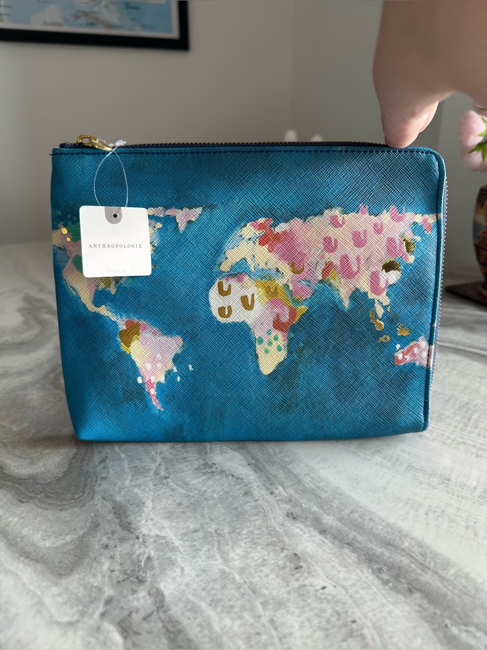 Anthropologie x Nikki Cade Studio World Map Pouch